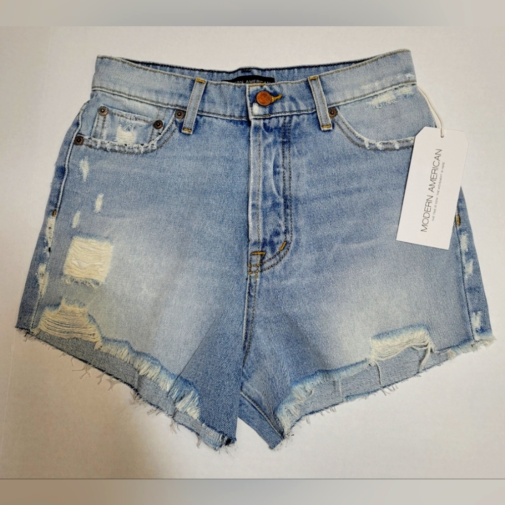 Modern American Jean Shorts Distressed Cut-off Shorts 6 (26)
